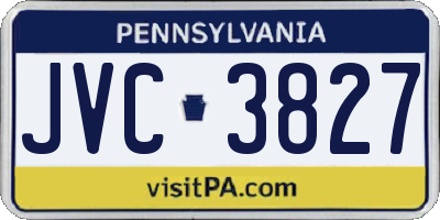 PA license plate JVC3827