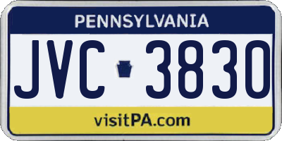 PA license plate JVC3830