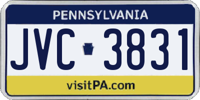 PA license plate JVC3831