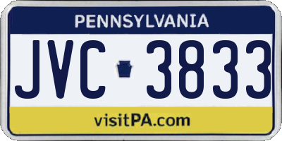 PA license plate JVC3833