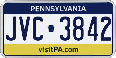 PA license plate JVC3842