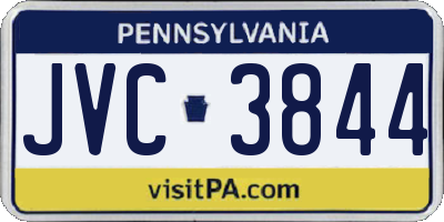 PA license plate JVC3844