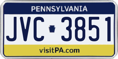 PA license plate JVC3851