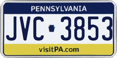 PA license plate JVC3853