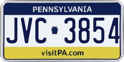 PA license plate JVC3854