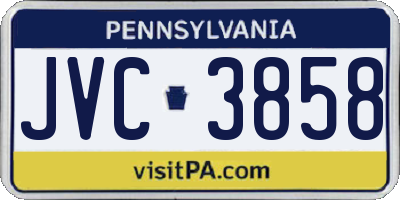PA license plate JVC3858