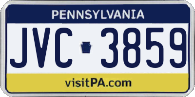 PA license plate JVC3859