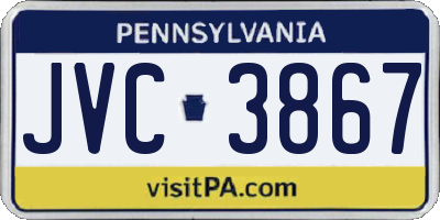 PA license plate JVC3867