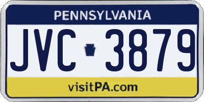 PA license plate JVC3879