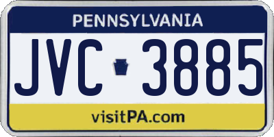 PA license plate JVC3885