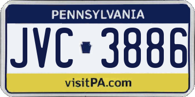 PA license plate JVC3886