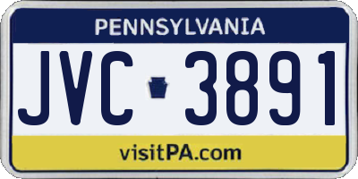 PA license plate JVC3891