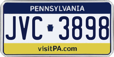 PA license plate JVC3898