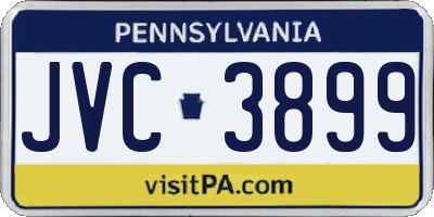 PA license plate JVC3899