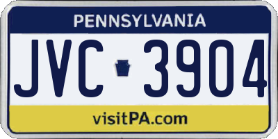 PA license plate JVC3904
