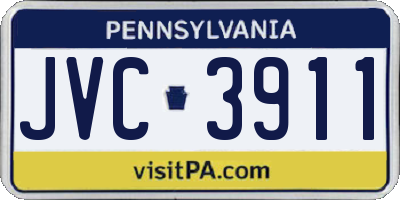 PA license plate JVC3911