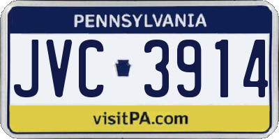 PA license plate JVC3914