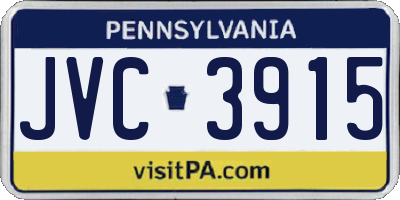 PA license plate JVC3915