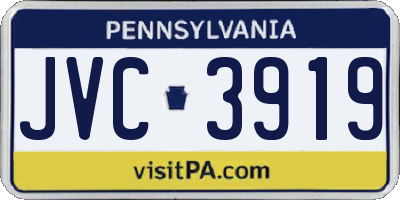 PA license plate JVC3919