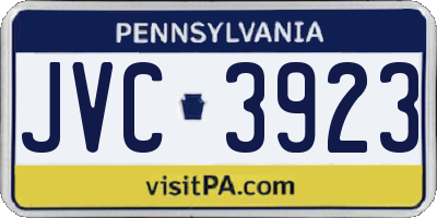 PA license plate JVC3923