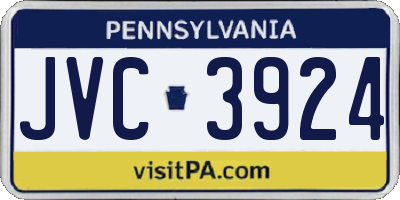 PA license plate JVC3924
