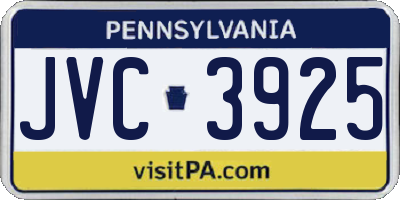 PA license plate JVC3925