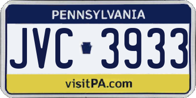 PA license plate JVC3933
