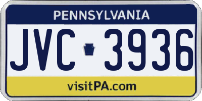 PA license plate JVC3936
