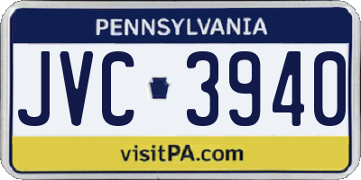 PA license plate JVC3940