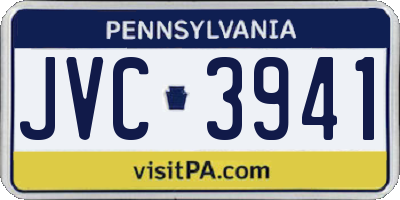 PA license plate JVC3941