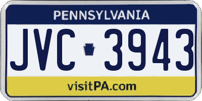 PA license plate JVC3943