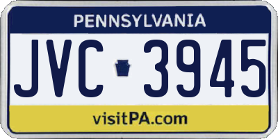 PA license plate JVC3945