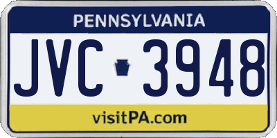 PA license plate JVC3948