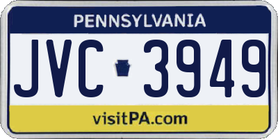 PA license plate JVC3949