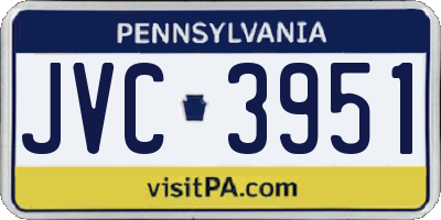 PA license plate JVC3951