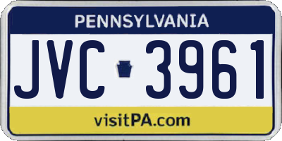 PA license plate JVC3961