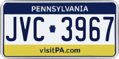 PA license plate JVC3967