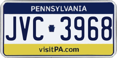 PA license plate JVC3968