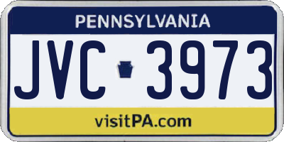 PA license plate JVC3973