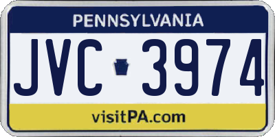 PA license plate JVC3974