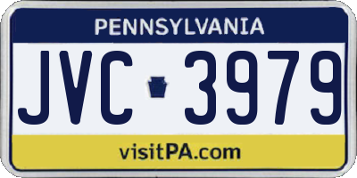 PA license plate JVC3979