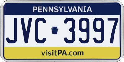 PA license plate JVC3997