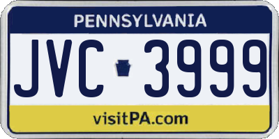 PA license plate JVC3999