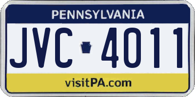 PA license plate JVC4011
