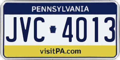 PA license plate JVC4013