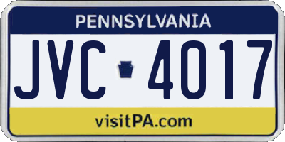 PA license plate JVC4017