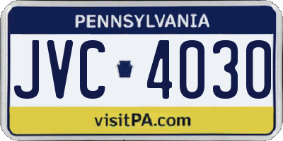PA license plate JVC4030