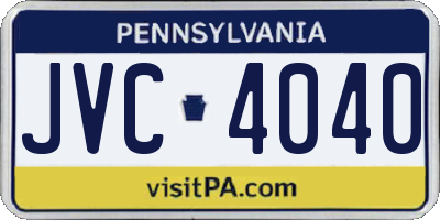 PA license plate JVC4040