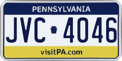 PA license plate JVC4046