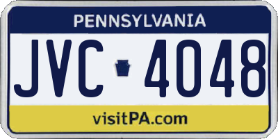 PA license plate JVC4048
